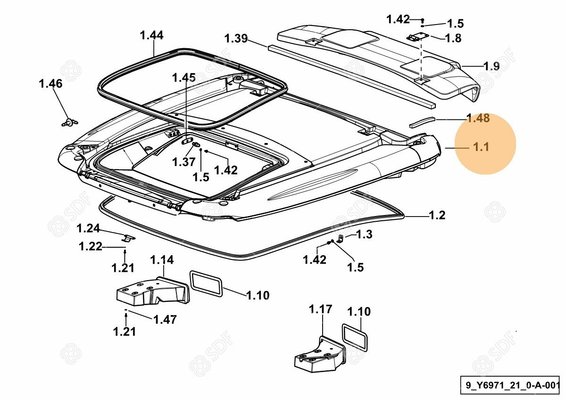 Pièces agricoles - Cabine et structure - TOIT