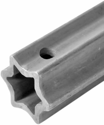 Pièces agricoles - Transmission - Tube profilé durci étoile S4LH Ø ext. : 51x37x6 mm L : 1 m Walterscheid