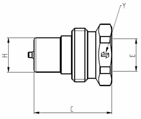 Pièces agricoles - Hydraulique - Coupleur mâle viton VVS 3/8BSP