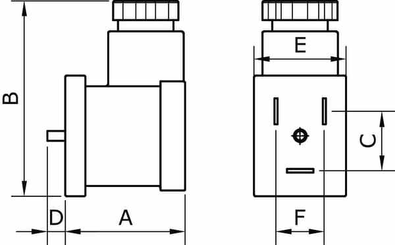 Pièces agricoles - Pièce pneumatique - Connecteur avec LED 24 volts