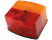 Feu arrière carré, 12V, orange/rouge, à visser, 95x85x55mm, BBS(K) 6025, droit