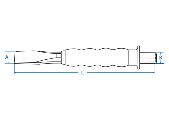 Outils - Outils divers - Burin plat gainé 20x210mml