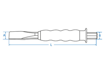 Outils - Outils divers - Burin plat gainé 20x210mml