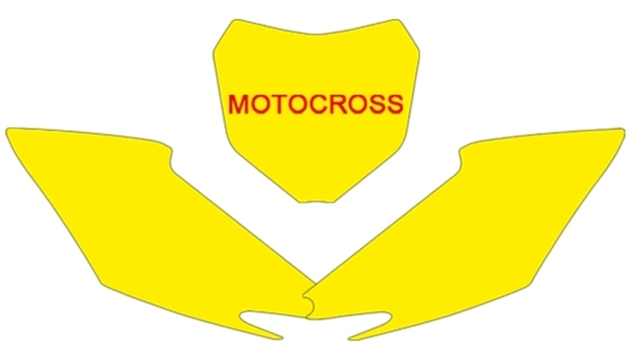 Pièces Quad & Motos - Plastiques - Fonds de plaque BLACKBIRD blanc Honda CRF250R/450R