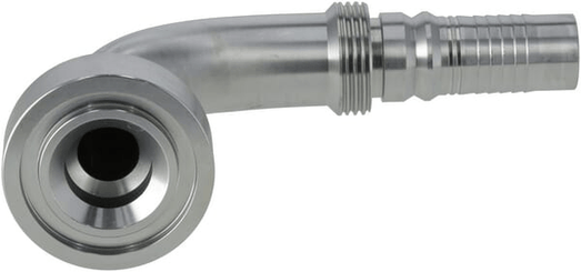 Pièces agricoles - Hydraulique - Raccord à sertir 4SH-DN20 bride Ø 47,6 mm 90°