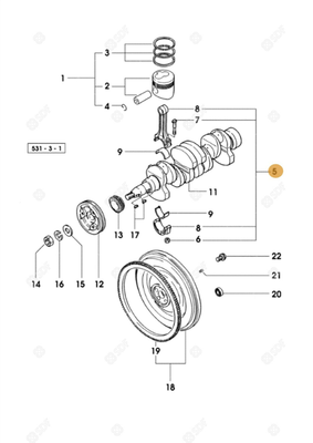 Pièces agricoles - Pieces moteur - BIELLE MOTEUR Deutz-Fahr origine