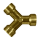 RACCORD Y 3 VOIES 1/2" M LAITON