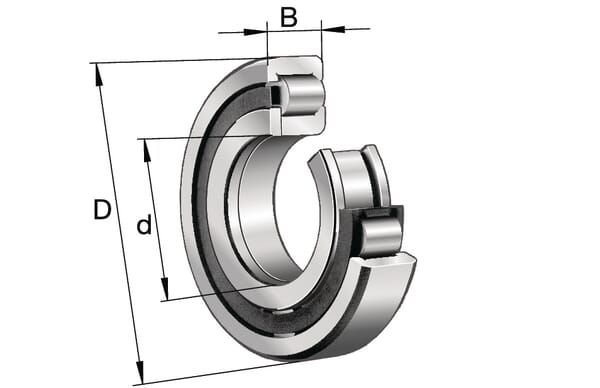Pièces agricoles - Roulements - Roulement à rouleaux cylindriques 65x140x33mm INA/FAG