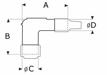 Pièces agricoles - Moteurs pièce adaptable - Connecteur de bougie d'allumage pour les bougies NGK