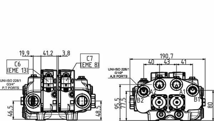 Pièces agricoles - Hydraulique - Ens vanne régl propor AE 12VCC