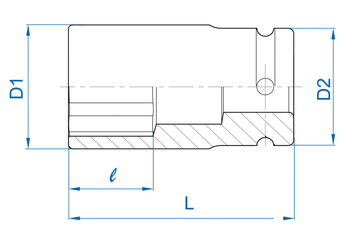 Outils - Outils divers - Douille longue à choc 3/4" 32mm