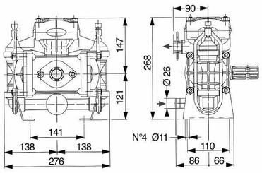 Pièces agricoles - Pièce Pulvérisateur - Pompe piston-membrane BP 60K