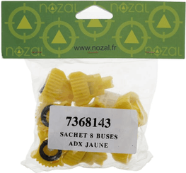 Pièces agricoles - Pièce Pulvérisateur - Jeu de buses à injection d'air (8 pièces) ADX 120° 02 jaune
