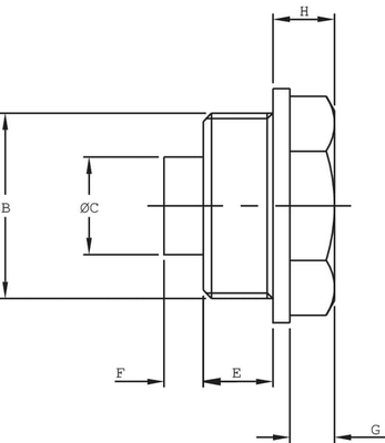 Pièces agricoles - Hydraulique - Bouchon magnétique 1/4" BSP
