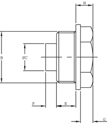 Pièces agricoles - Hydraulique - Bouchon magnétique 1/4" BSP