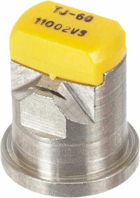 Pièces agricoles - Pièce Pulvérisateur - Buse à double jets plat TJ 110° 02 jaune acier inoxydable TeeJet