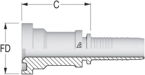 Pièces agricoles - Hydraulique - Insert NS-DN32-bride Ø60,3