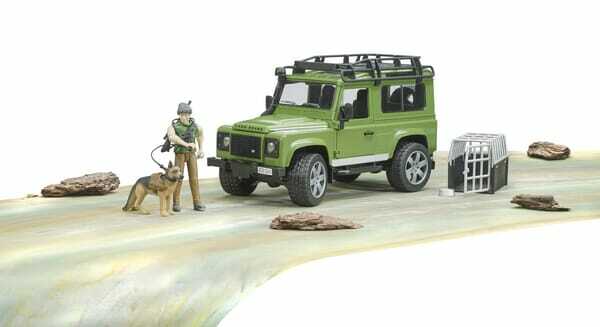 Loisirs - Jouets - Break Land Rover Defender avec forestier et chien