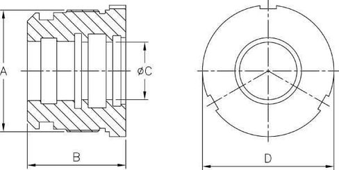 Pièces agricoles - Hydraulique - Ecrou finale DS25/32 125-60