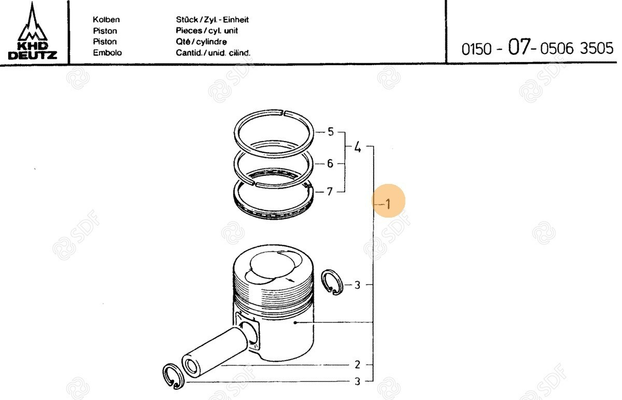 Pièces agricoles - Pieces moteur - PISTON