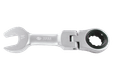 Clé mixte à cliquet tête inclinable courte 8mm