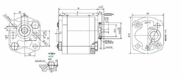 Pièces agricoles - Hydraulique - Pompe 0.9 cc D gr.1