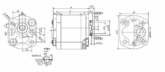 Pièces agricoles - Hydraulique - Pompe 0.9 cc D gr.1