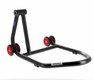Béquille monobras gauche BIHR Home Track noir mat roues rouge