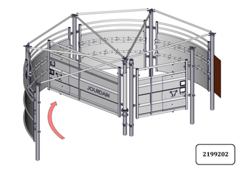 Accessoires et options matériel  - Matériel d'élevage - autre - 1/2 CORRAL DE CONTENTION COMPLET HORAIRE A SCELLER V2 stock limité.