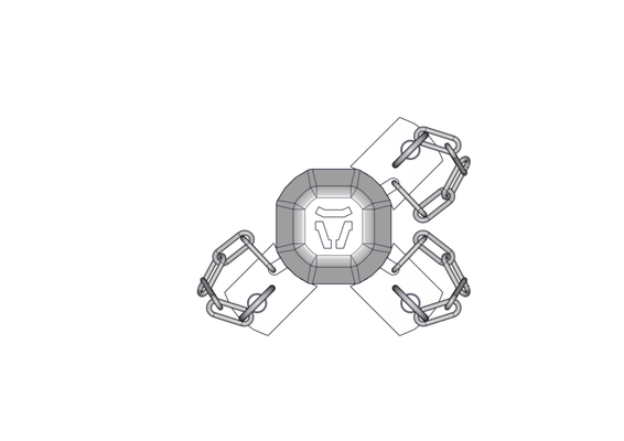Materiels - Cage de contention - PACK DE 25 POTEAUX TREFLE 3D D.102MM L.2.13M