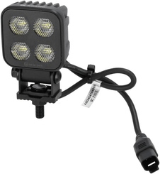 Pièces agricoles - Eclairage - Lampe de travail LED, 40W, 2650lm, carrée, 12/24V, blanc, 70,1x126,6x49,7mm prise Deutsch, faisceau large, 8LED