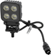 Lampe de travail LED, 40W, 2650lm, carrée, 12/24V, blanc, 70,1x126,6x49,7mm prise Deutsch, faisceau large, 8LED