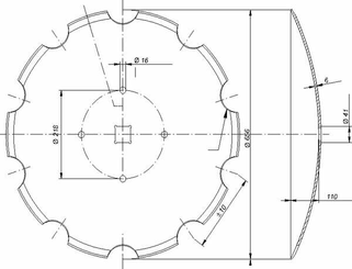 Pièces agricoles - Travail du sol - Disque 26"