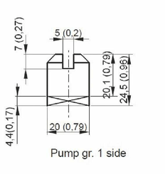 Pièces agricoles - Hydraulique - MPP pompkopp. voor AC motor