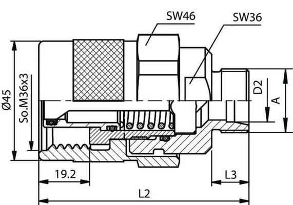 Pièces agricoles - Hydraulique - Coupleur à visser mâle 15L