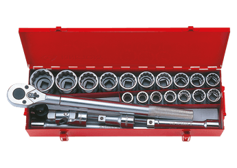 Outils - Outils divers - Coffret de douilles 3/4" en pouce , 12 pans, 23 pièces