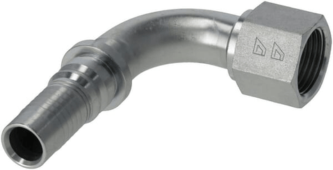 Pièces agricoles - Hydraulique - Raccord à sertir 4SH-DN20-1,1/16" UNF-90°