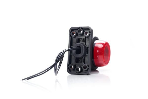 Pièces agricoles - Eclairage - Feu de gabarit arrière LED, rotatif, rouge/orange, 12-24 V, 108 x 98 x 79 mm