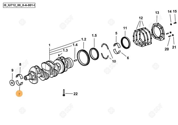 Pièces agricoles - Pieces moteur - Bronzina inferiore Banco