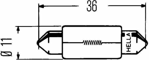 Pièces agricoles - Eclairage - Ampoule 12 V C5W 5 W SV8,5-8