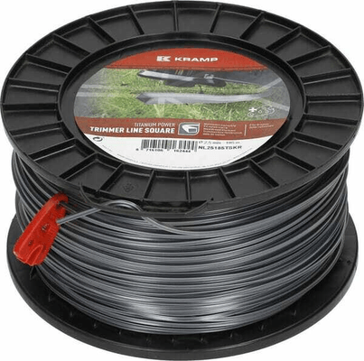 Pièces agricoles - Jardin et forêt pièce adaptable - Fil de coupe Ø 2.5mm 185m carré Titanium Power gris Kramp