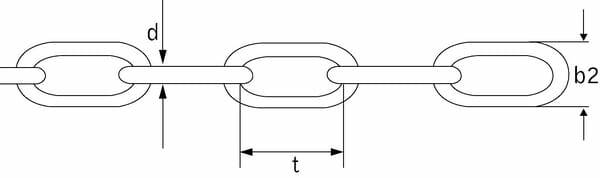 Pièces agricoles - Fasteners - Chaîne à maillons longs 13 mm
