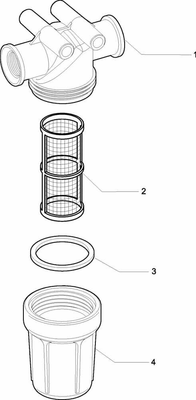 Pièces agricoles - Pièce Pulvérisateur - Filtre de pression 55l 1/2"