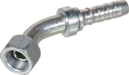 Pièces agricoles - Hydraulique - Racc. à sertir 45° DN16-5/8 BSP