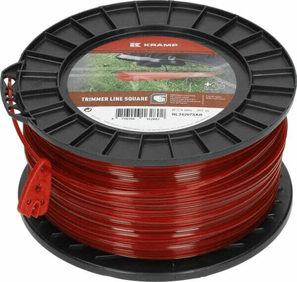 Pièces agricoles - Jardin et forêt pièce adaptable - Fil de coupe Ø 2.4mm 207m carré rouge Kramp