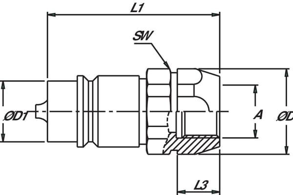 Pièces agricoles - Hydraulique - Raccord rapide ISO 10, HP202IGF12