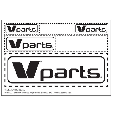 Pièces Quad & Motos - Pièces communes - Planche de stickers V PARTS