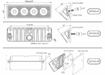 Pièces agricoles - Eclairage - Lampe de travail 24W 2800 Lumen R23