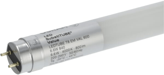 Pièces agricoles - Electricité - Tube LED EM 6.6W 840 G13 600mm