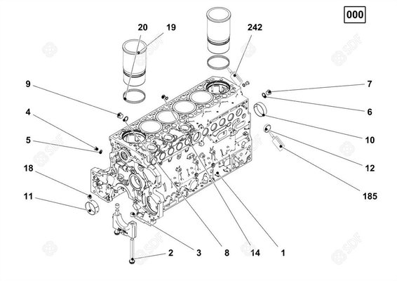 Pièces agricoles - Pieces moteur - chemise/f++t